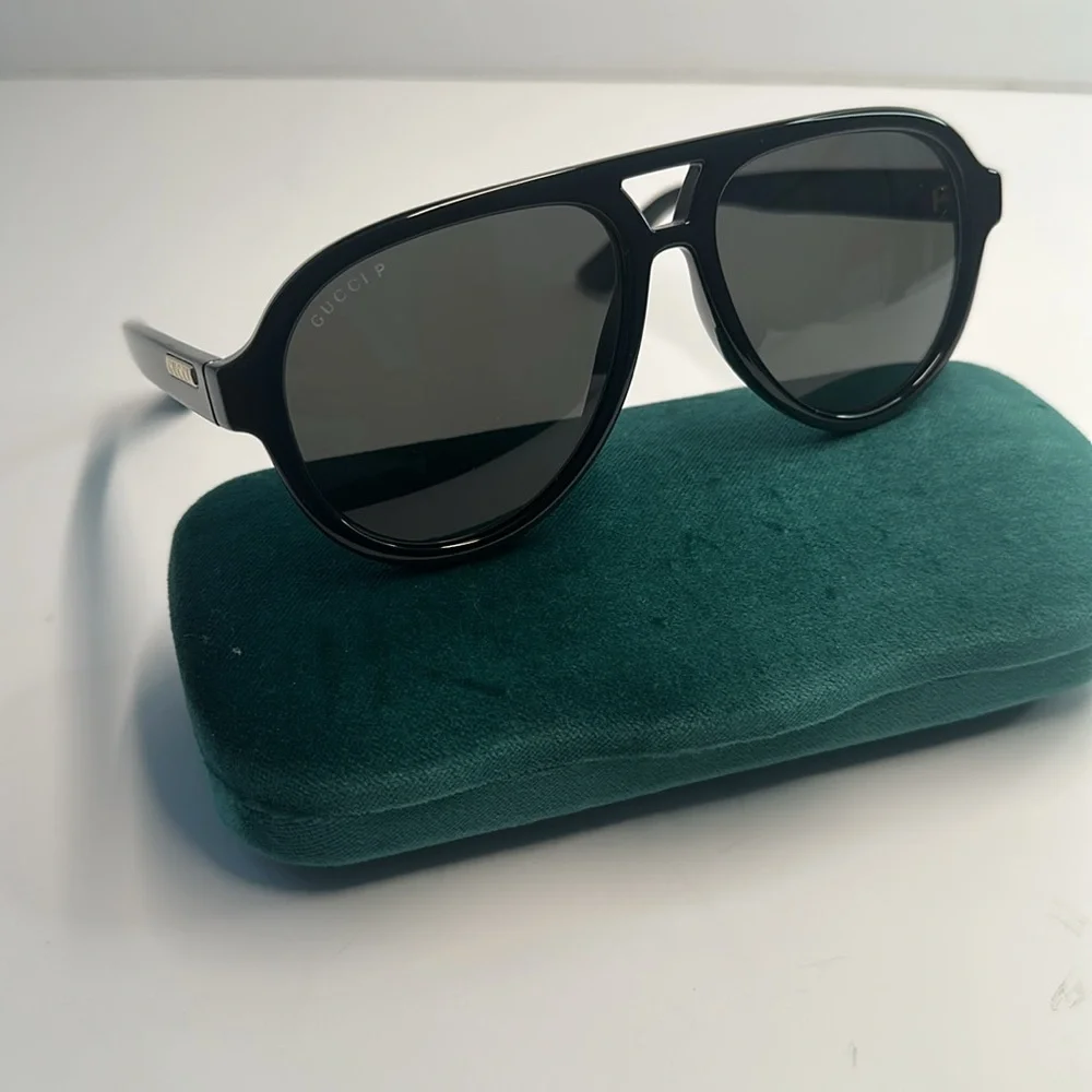 Gucci Dark Aviator Sunglasses GUCCI GG0767S | 0767S - 005 BLACK GREY